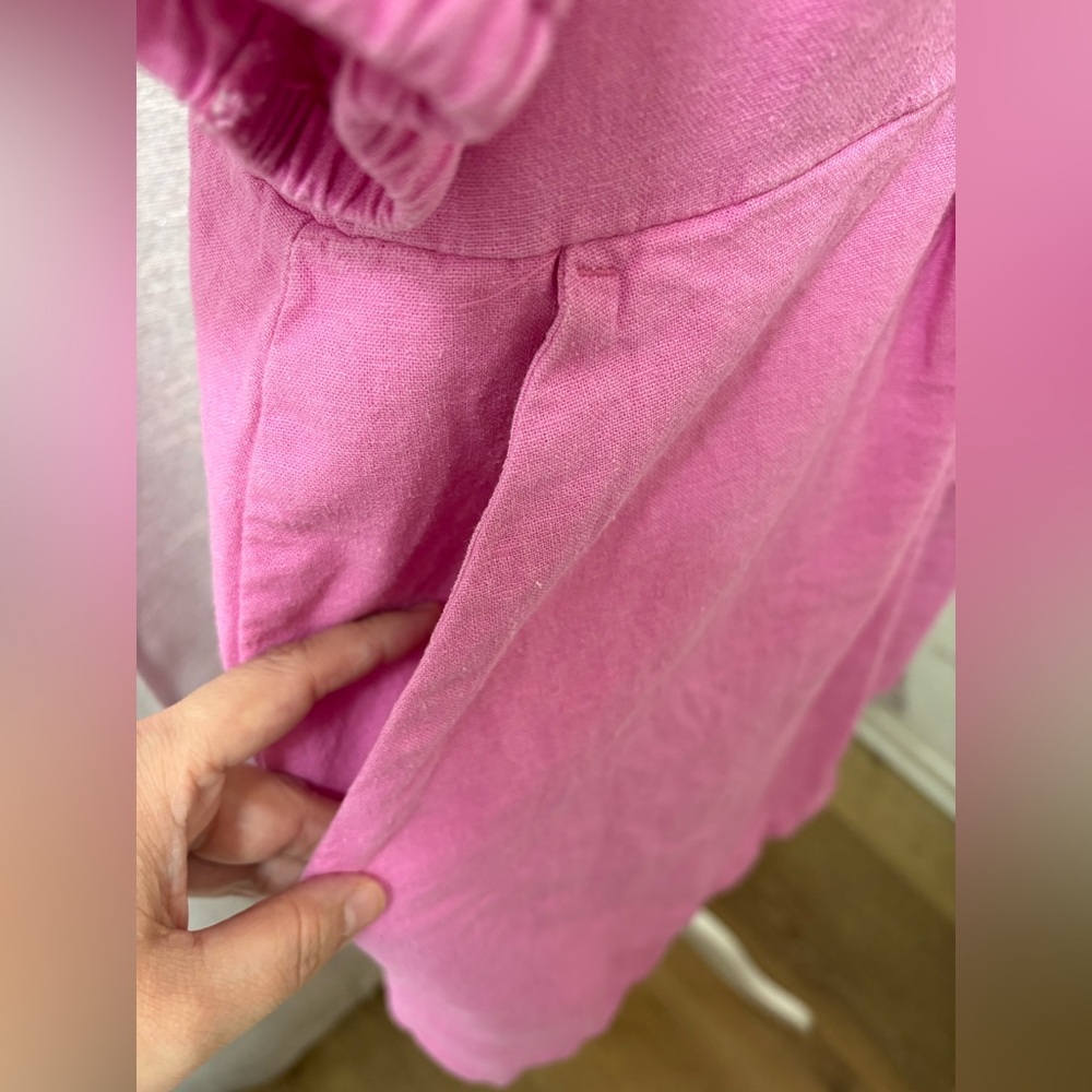 Old Navy women’s Pink Midi Dress XL Smocked, Coquette, Dollcore, Cottagecore - Picture 6 of 10